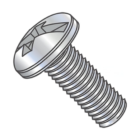 Usa Industrials #12-24 x 3/4 in Combination Phillips/Slotted Pan Machine Screw, Zinc Plated Steel BULK-SCRW-7483